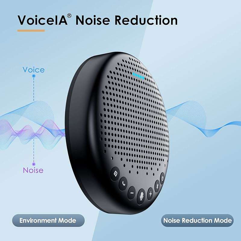 EMEET Conference Speaker and Microphone Luna 360° Voice Pickup w/Noise Reduction/Mute/Indicator USB Bluetooth Speakerphone w/Dongle for 8 People Daisy Chain for 16 Compatible with Leading Software - Image 2