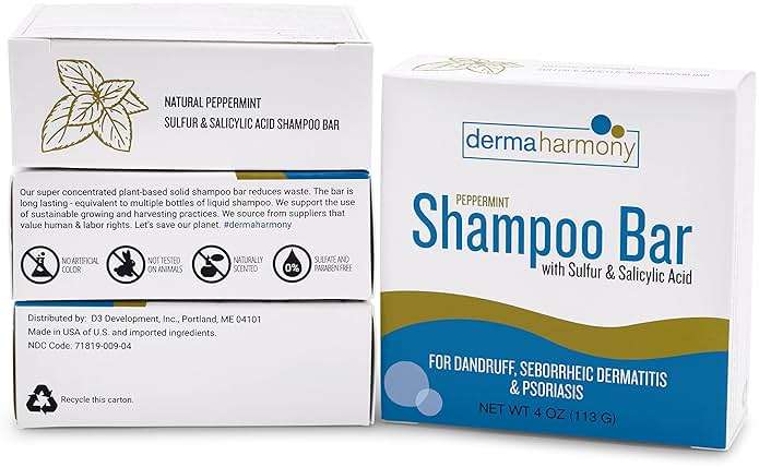 Dermaharmony 5% Sulfur 2% Salicylic Acid Shampoo Bar for Dandruff (4 oz) - Image 2