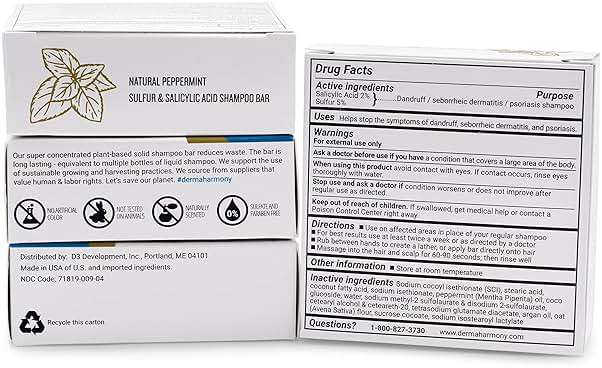 Dermaharmony 5% Sulfur 2% Salicylic Acid Shampoo Bar for Dandruff (4 oz) - Image 3
