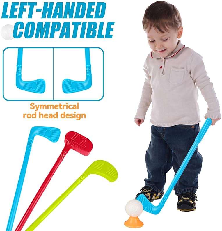 Liberry Toddler Golf Set with Cart, Plastic Golf Clubs & Balls for Kids Ages 1 2 3 4 5, Indoor Outdoor Sports Toys Birthday Gift for Boys & Girls - Image 4