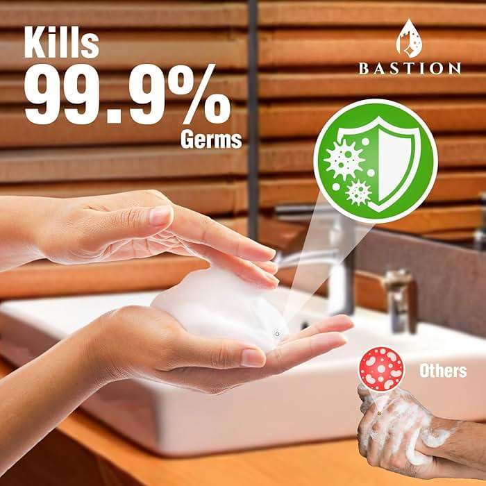 Bastion Foaming Antibacterial Hand Soap: Mandarin Orange Scented Instant Foam Hand Wash Refill 1 Gallon (128 oz) Bulk Jug. Made In The USA - Image 7