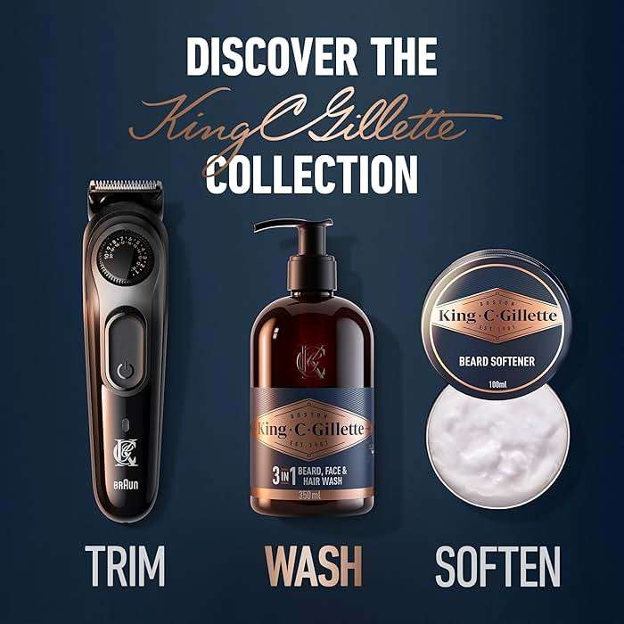 King C. Gillette Beard Wash, Mens Face Wash, 11.8 oz, Infused with Argan Oil and Avocado Oil to Cleanse Hair and Skin - Image 7