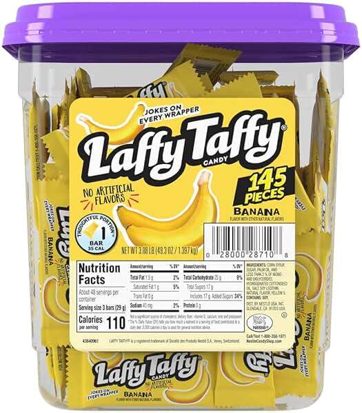 Laffy Taffy Candy Blue Raspberry and Banana Flavors, 290 Pieces - Image 5