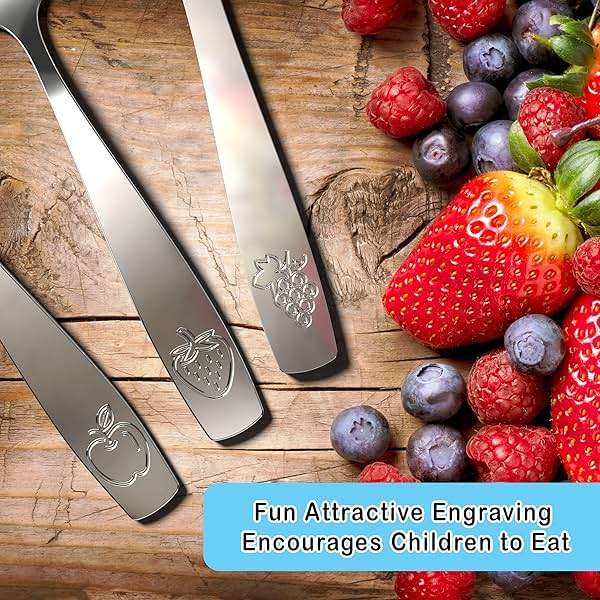 CHILLOUT LIFE Stainless Steel Kids Silverware Set 6 Pieces - Child and Toddler Safe Flatware - Kids Utensil Set - Metal Kids Cutlery Set (Includes 3 Small Kids Spoons & Kids 3 Forks) - Image 6