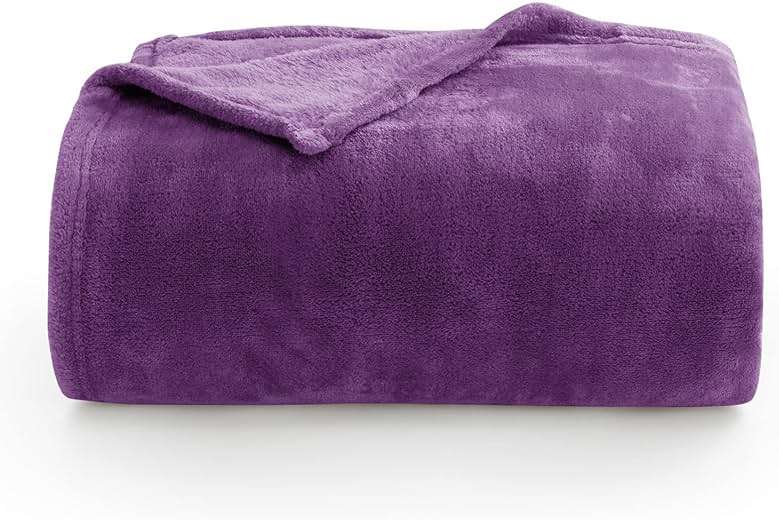 BEDELITE Fleece Blanket Purple Throw Blankets for Couch & Bed, Luxury Plush Cozy Fuzzy Blanket 50" x 60", Super Soft Warm Lightweight Throw Blanket for Travel Camping - Image 8