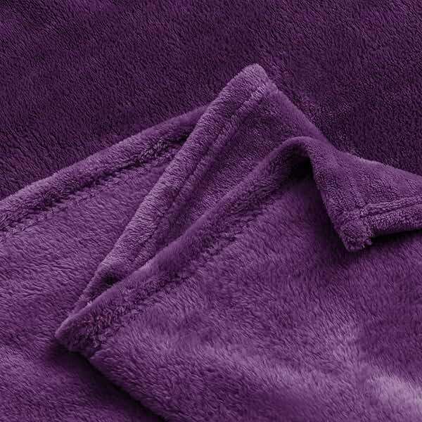 BEDELITE Fleece Blanket Purple Throw Blankets for Couch & Bed, Luxury Plush Cozy Fuzzy Blanket 50" x 60", Super Soft Warm Lightweight Throw Blanket for Travel Camping - Image 9
