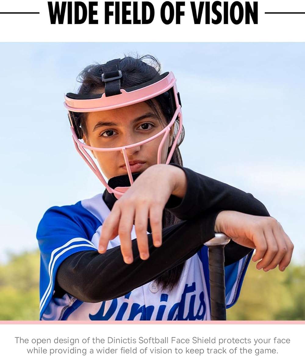 Dinictis Softball Face Mask, Lightweight, Comfortable, with Wide Field Vision, Durable and Safe Face Guards, Premium Protective Softball Fielder's Mask - Image 5