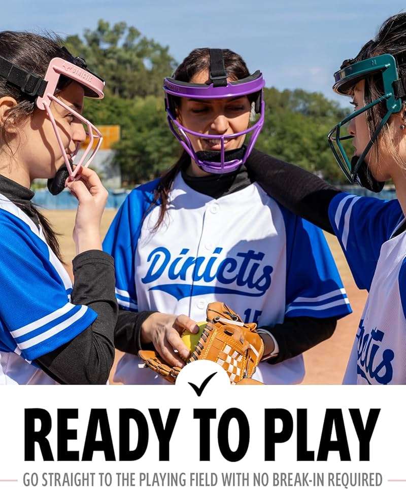 Dinictis Softball Face Mask, Lightweight, Comfortable, with Wide Field Vision, Durable and Safe Face Guards, Premium Protective Softball Fielder's Mask - Image 6