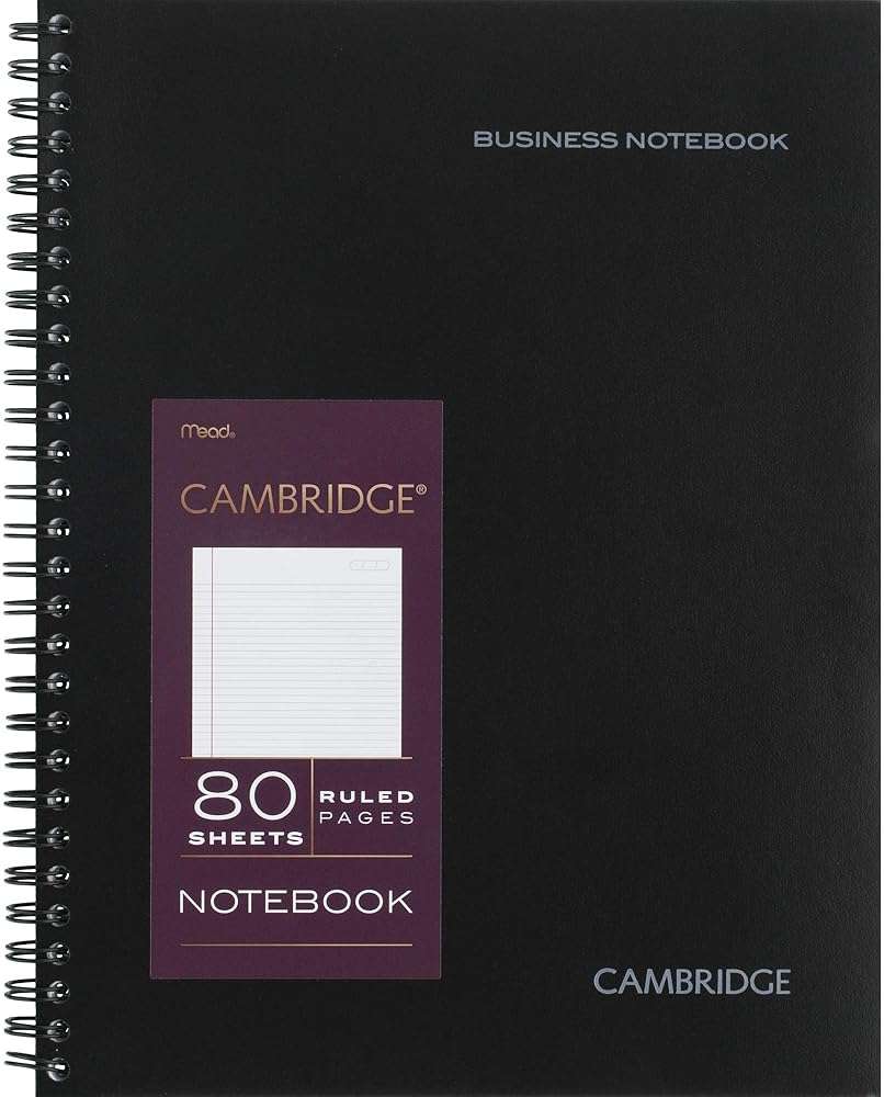 Cambridge Limited Professional Spiral Notebook NEW BUSINESS ADDITION, 3 Pack, Legal Ruled, 6-5/8" X 9-1/2" Page Size, 80 Sheets, Wirebound Office journal & Notebook for Women & Men, Black. CAM10-402 - Image 2