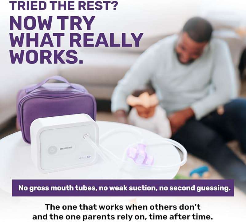 Dr. Noze Best NozeBot Electric Baby Nasal Aspirator - Designed by a Pediatric ENT for Safe, Gentle Congestion Relief - Rechargeable, Portable & Easy to Clean Nose Sucker for Infants and Toddlers - Image 7