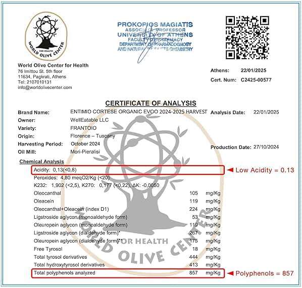 Entimio Cortese Organic Italian Extra Virgin Olive Oil from Italy, 800+ mg/kg High in Polyphenols, 2026 Gold Winner, Tuscany Early Harvest evoo, Cold Extracted, Lab Tested - 16.9 fl oz - Image 3