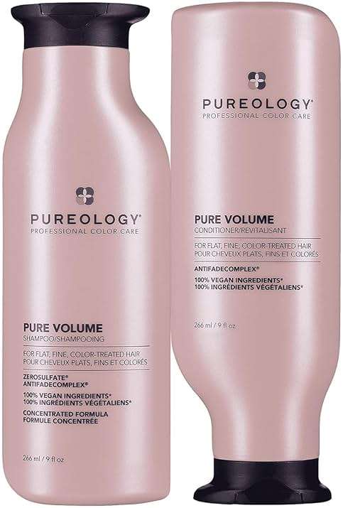 Pureology Pure Volume Shampoo and Conditioner Set - For Flat, Fine and Color-Treated Hair, Sulfate-Free - Image 1