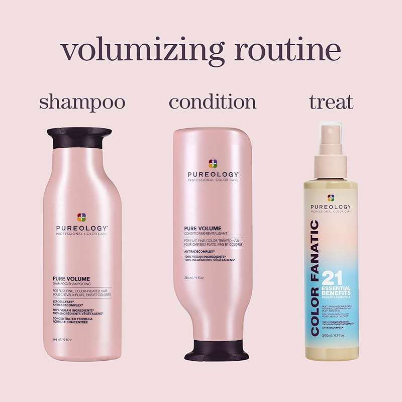 Pureology Pure Volume Shampoo and Conditioner Set - For Flat, Fine and Color-Treated Hair, Sulfate-Free - Image 5