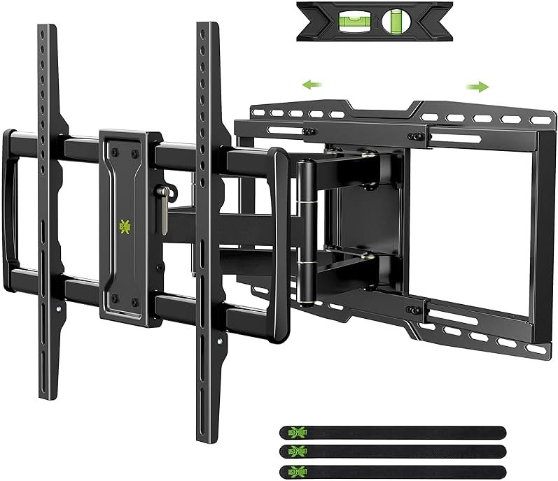 USX MOUNT Heavy Duty Full Motion Sliding TV Wall Mount for 42-97 Inch TVs up to 150 lbs, Wall Mount TV Bracket for Wood Studs 12/16/18/24 inch, Swivel & Tool-Free Tilt, Max VESA 600x400mm - Product Image