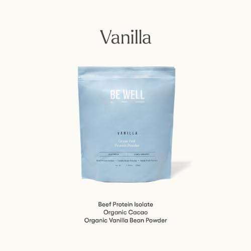 Be Well by Kelly Vanilla Grass-Fed Beef Protein Powder, 23G of Protein & Zero Carbs (3 Ingredients, 30 Servings) 9 Amino Acids + 3 BCAAs No Soy, No Dairy, Stevia-Free, No Sugar Added 1.87lb 849g - Image 9