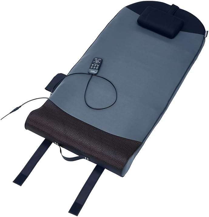 HoMedics Body Flex Back Stretching Mat with Heat, 6 Stretching Programs and 3 Intensity Levels with Removable Memory Foam Pillow for Full Body Coverage, Portable for Yoga, Athletes, Home Gym - Image 1