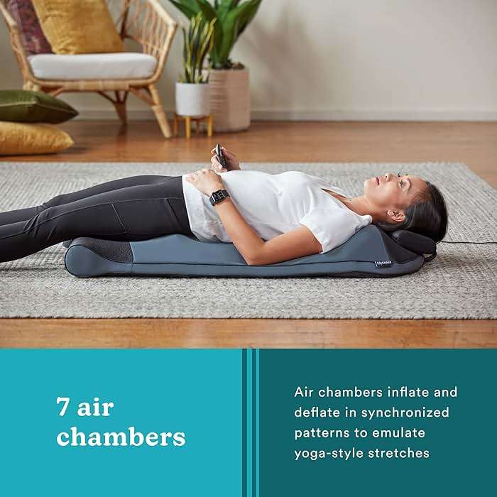HoMedics Body Flex Back Stretching Mat with Heat, 6 Stretching Programs and 3 Intensity Levels with Removable Memory Foam Pillow for Full Body Coverage, Portable for Yoga, Athletes, Home Gym - Image 6