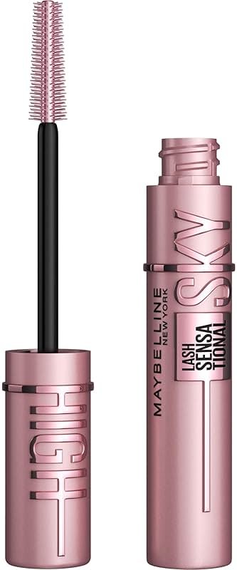 Maybelline Lash Sensational Sky High Washable Mascara Makeup, Volumizing, Lengthening, Defining, Curling, Multiplying, Buildable Formula, Blackest Black, 1 Count - Product Image