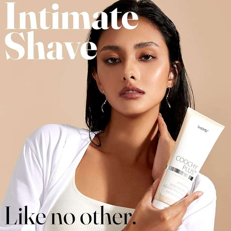 IntiMD Coochy Plus Intimate Shaving Cream Fragrance Free For Pubic, Bikini Line, Armpit and more - Rash-Free, Prevents Razor Burns & Bumps, In-Grown Hair, Itchiness 8oz Tube - Image 2