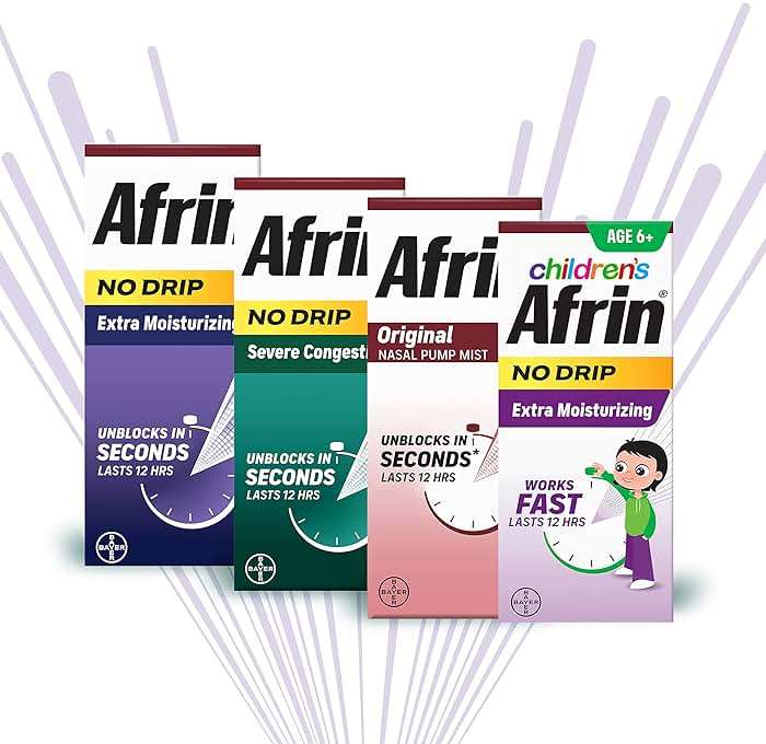 Afrin No Drip Extra Moisturizing Nasal Mist Twin Pack, Non-Drowsy, Fast-Acting Decongestant for Sinus Pressure and Dry Nasal Passages, Adults and Children 6 and Older, .5 fl oz (Pack of 2) - Image 8