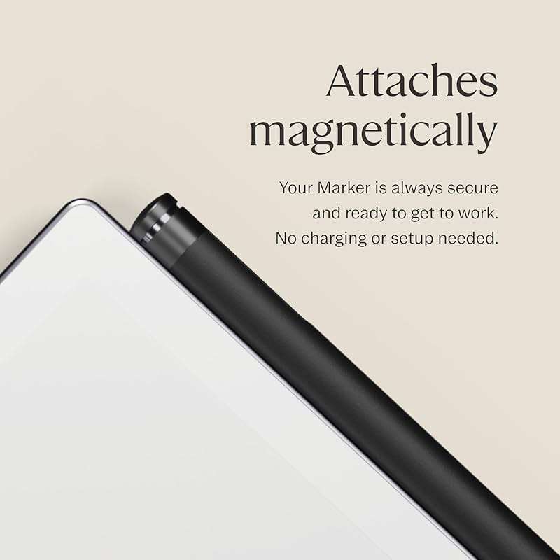 reMarkable Marker Plus The Official reMarkable 2 Pen with Eraser | 9 Felt Replacement Tips | Tilt Sensitivity and 4096 Levels of Pressure Sensitivity | - Image 4