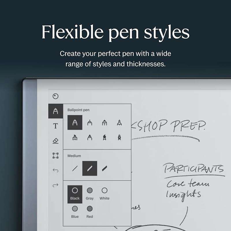 reMarkable Marker Plus The Official reMarkable 2 Pen with Eraser | 9 Felt Replacement Tips | Tilt Sensitivity and 4096 Levels of Pressure Sensitivity | - Image 5
