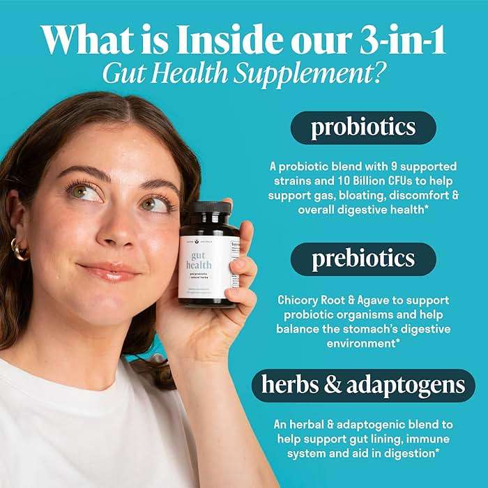 Nuven Naturals All-in-One Gut Health w/Probiotics, Prebiotics, Digestion-Supporting Herbs, and Adaptogens - Leaky Gut Repair Formula to Support Gut Lining, Aid in Digestion, and Promote Good Bacteria - Image 5
