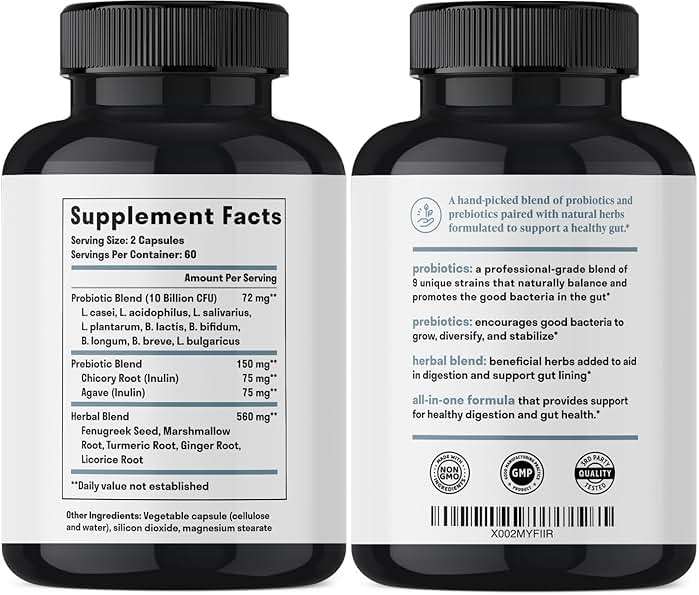 Nuven Naturals All-in-One Gut Health w/Probiotics, Prebiotics, Digestion-Supporting Herbs, and Adaptogens - Leaky Gut Repair Formula to Support Gut Lining, Aid in Digestion, and Promote Good Bacteria - Image 8