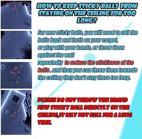 Glow in The Dark Sticky Balls that Stick to The Ceiling,Stress Balls for Kids and Adults,Glowing Sticky Ball,ASMR Cool Stuff for Teens,Elevated Ball,Glow Toys,LumiBalls,Stocking Stuffers(4Pcs) - Image 6