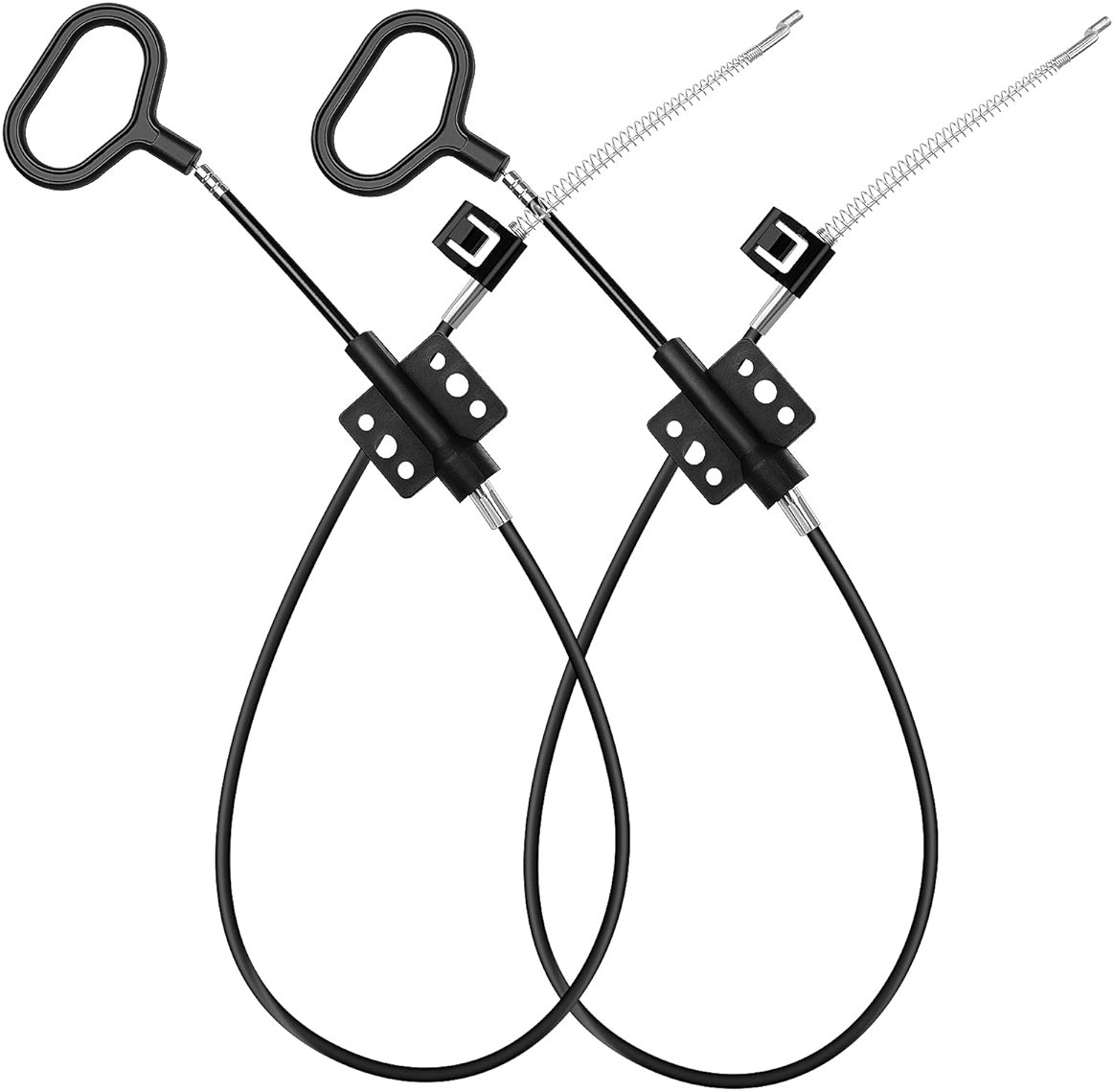 Nonley Sofa Recliner Cables, 2 Pack Couch Release Cables Recliner Replacement Parts D Ring Couch Recliner Pull Handle, Hook Exposed Cable with S Tip for Sofa, Black - Product Image