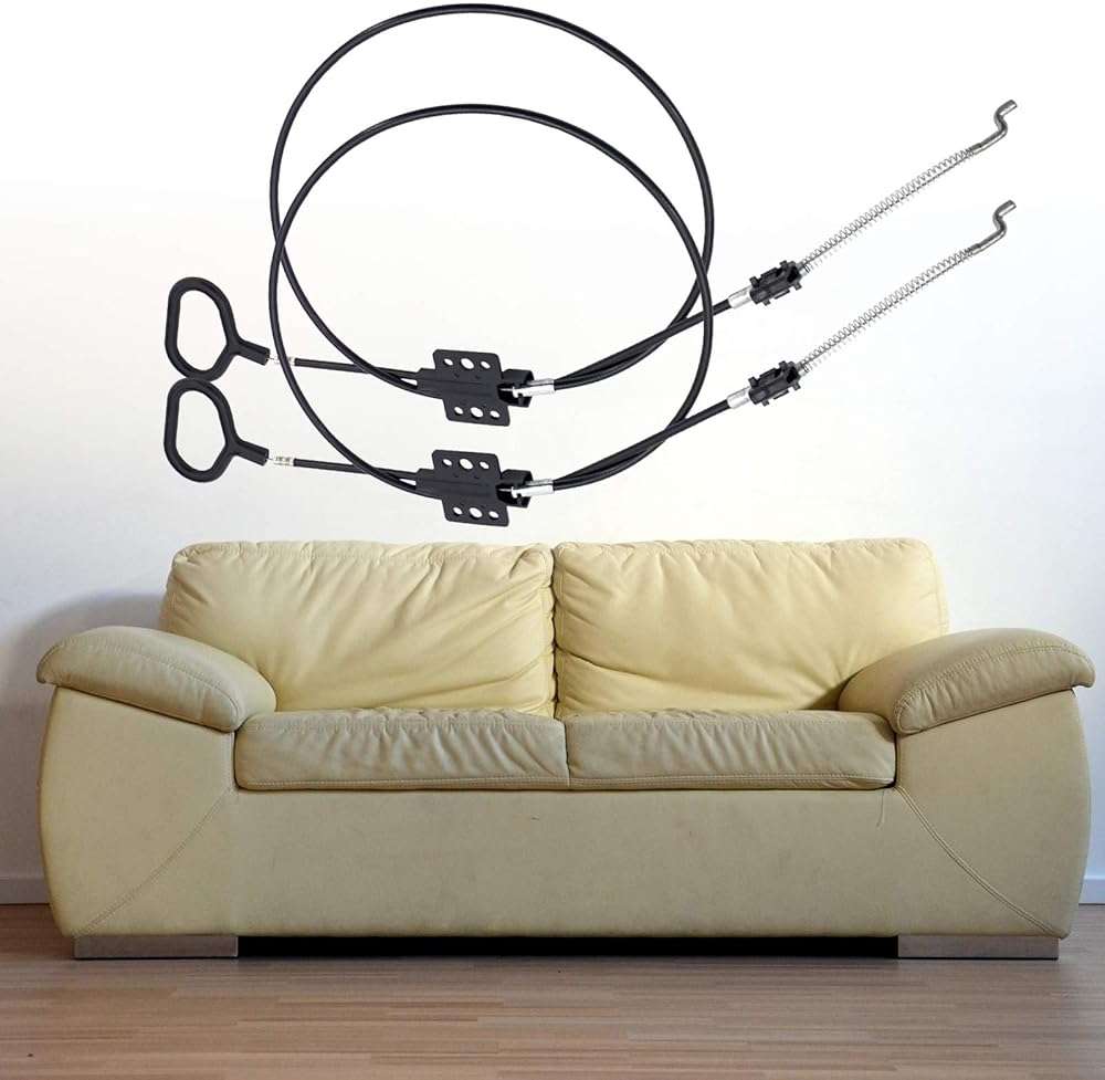 Nonley Sofa Recliner Cables, 2 Pack Couch Release Cables Recliner Replacement Parts D Ring Couch Recliner Pull Handle, Hook Exposed Cable with S Tip for Sofa, Black - Image 7