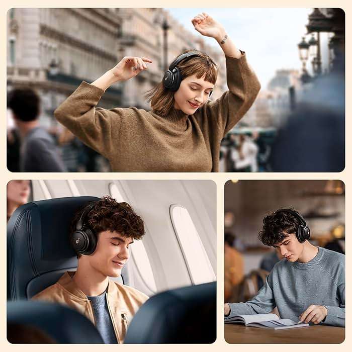Soundcore Q30 by Anker, Hybrid Active Noise Cancelling Headphones, Multiple Modes, Hi-Res Audio, Custom EQ via App, 50H Playtime, Comfortable Fit, Bluetooth, Multipoint Connection - Image 4