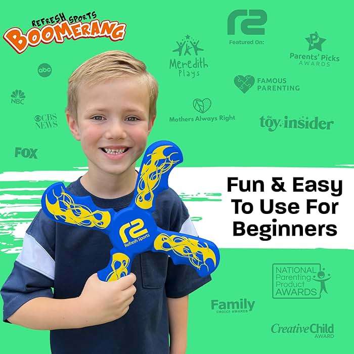 Fun Boomerang for Kids - Soft & Easy to Use - Outdoor Toys for Kids or Adults - Best Gifts for 6 7 8 9 10 Year Old Boys & Girls + 2026 Top Toys for Boys Age 8-12 - Fun Outdoor Toy for Boy Gift Ideas - Image 2