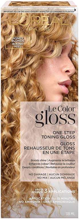 L'Oreal Paris Le Color One Step Toning Hair Gloss, Honey Blonde, 4 Ounce - Image 1