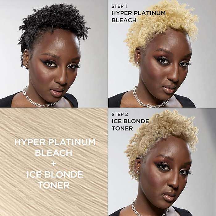 L'Oreal Paris Feria Hyper Platinum Advanced Lightening System Hair Bleach, Lifts Up To 8 Levels, Includes Anti Brass Purple Conditioner, 1 Hair Dye Kit - Image 3