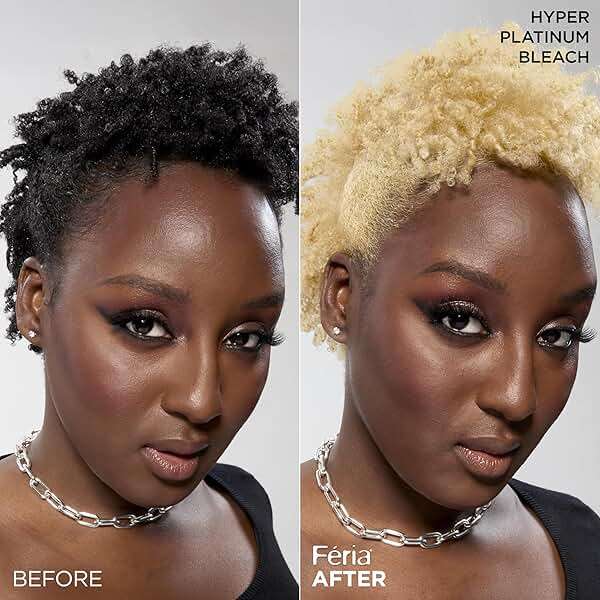 L'Oreal Paris Feria Hyper Platinum Advanced Lightening System Hair Bleach, Lifts Up To 8 Levels, Includes Anti Brass Purple Conditioner, 1 Hair Dye Kit - Image 5