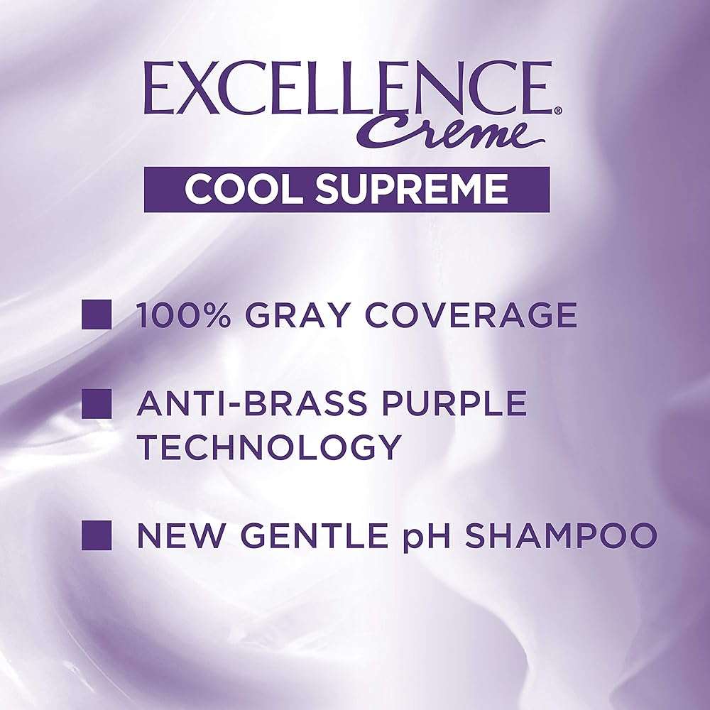 L'Oreal Paris Excellence Cool Supreme Permanent Gray Coverage Hair Color, Ultra Ash Medium Blonde - Image 2