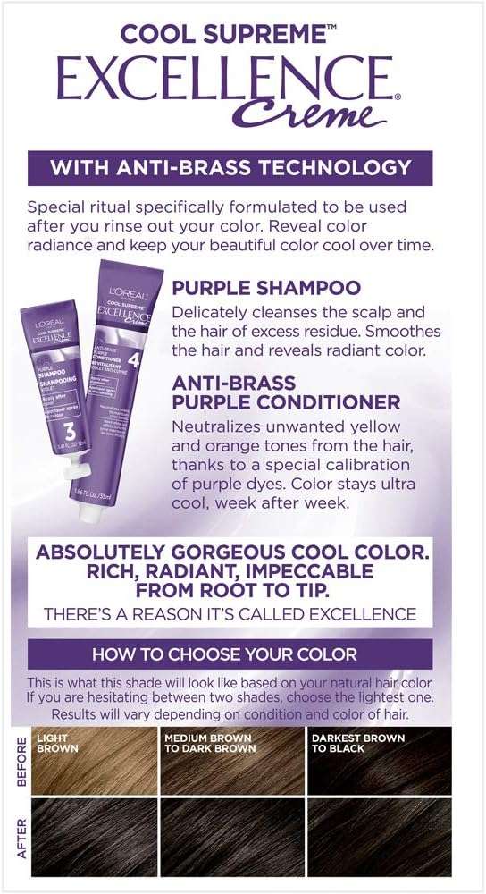 L'Oreal Paris Excellence Cool Supreme Permanent Gray Coverage Hair Color, Ultra Ash Medium Blonde - Image 7