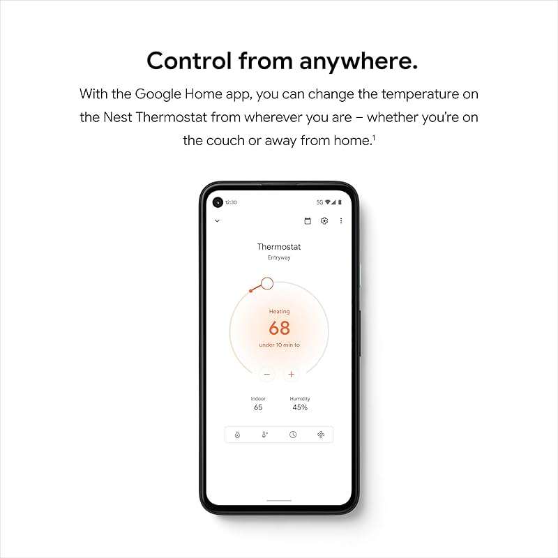 Google Nest Thermostat - Smart Thermostat for Home - Programmable Wifi Thermostat - Snow - Image 6