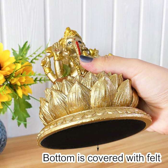 6.3”H Resin Hindu God Lord Ganesha Idol Statue Elephant God Ganpati Figurine for Home Temple Mandir Altar Shrine Puja Item Ganesh Chaturthi Decor Spiritual ornament for Yoga Meditation Pooja Room - Image 7