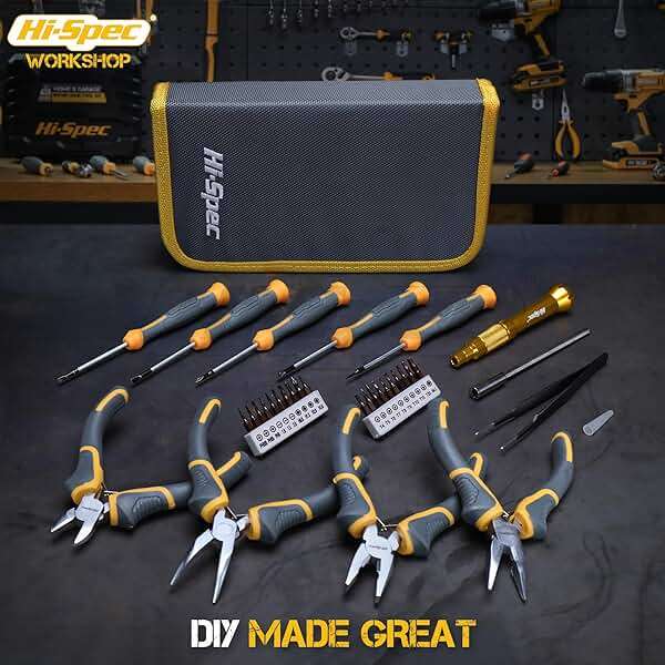 Hi-Spec 32pc Electronics Repair & Opening Tool Kit Set for Laptops, Phones, Devices, Computer & Gaming Accessories. Precision Small Screwdrivers with Pentalobe Bits for iPhones & MacBooks - Image 7