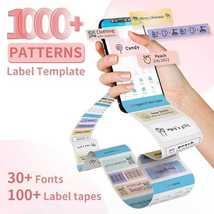Phomemo Label Maker, D30 Label Maker Machine with Tape, Mini Bluetooth Label Makers, Small Portable Thermal Label Printer, Sticker Maker for Home Kitchen School Classroom Teacher Office Supplies - Image 5