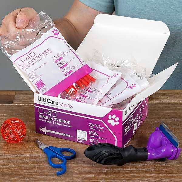UltiCare VetRx U-40 3/10cc Pet Insulin Syringes - 3/10cc, 29G x 1/2’’, HALF UNIT Markings, 100 ct, Comfortable and Accurate Dosing, Compatible with Any U-40 Strength Insulin - Image 2