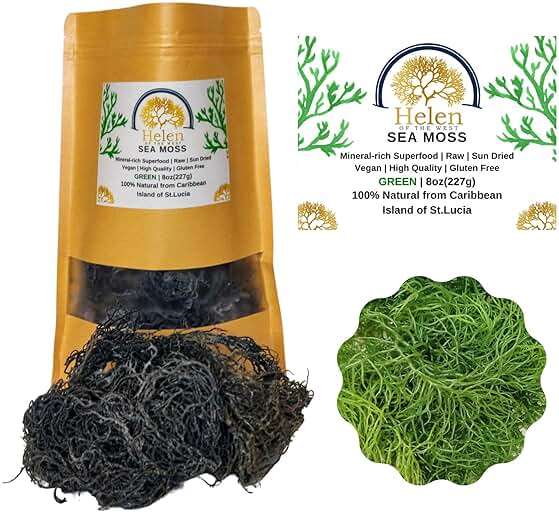 Wildcrafted Sea Moss | Gold - Purple - Green - Mixed | 100% Natural Irish Moss from St.Lucia | Mineral-Rich Superfood | 8oz Sun-Dried Moss | NO Preservatives NO Chemicals - Image 4