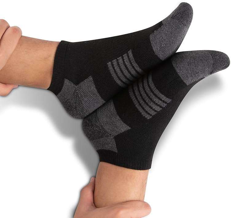 COOVAN 10 Pairs Mens Ankle Socks Men 10 Pack Low Cut Comfort Cushion Casual Socks - Image 9