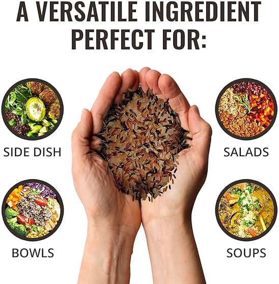 Floating Leaf Wild Rice Blend - 14 ounces, 1 count - Wild Rice Blend With Riceberry, Red Rice And Brown Rices - Gluten Free - Non GMO - All Natural - Vegan - Plant Based - Image 6