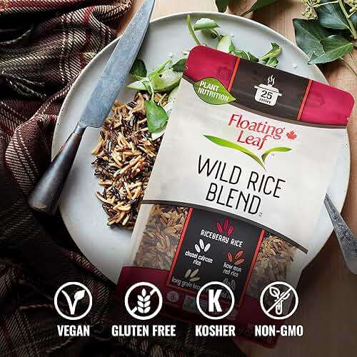 Floating Leaf Wild Rice Blend - 14 ounces, 1 count - Wild Rice Blend With Riceberry, Red Rice And Brown Rices - Gluten Free - Non GMO - All Natural - Vegan - Plant Based - Image 7