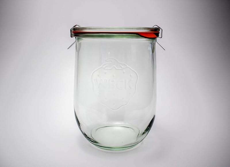 Weck - Large Glass Jars for Sourdough - Starter Jar with Glass Lid - Tulip Jar with Wide Mouth - Weck Jars 1 Liter Includes (Keep Fresh Cover) - Image 6