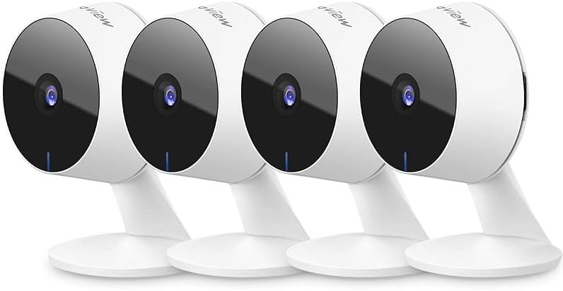 LaView Security Cameras 4pcs, Home Security Camera Indoor 1080P, Wi-Fi Cameras Wired for Pet, Motion Detection, Two-Way Audio, Night Vision, Phone App, Works with Alexa, iOS & Android & Web Access - Product Image