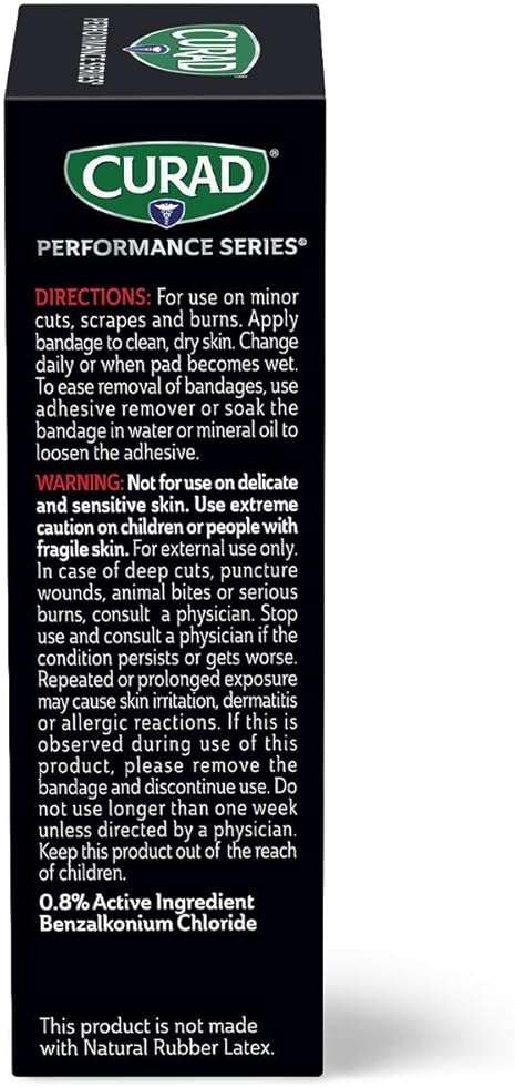 CURAD Performance Series Antibacterial Bandages, 1" x 3.25", 20 Count - Image 7